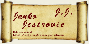 Janko Jestrović vizit kartica